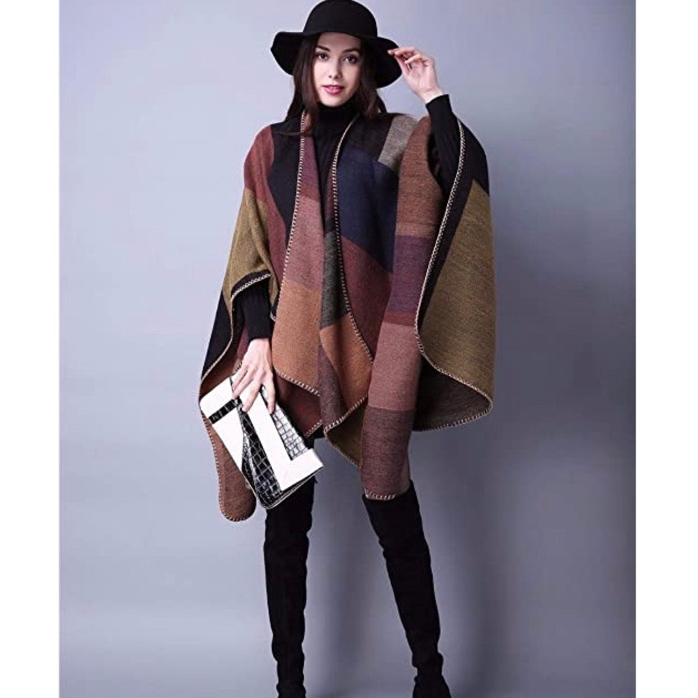 *NEW* Reversible Chic Wrap Poncho Shawl